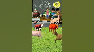 Thumbnail of Animasi malam takbiran idul adha.Di pinggir jalan Ada sapi adan kuda yang bukan hewan qurban#shorts