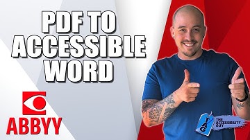 How to make an Accessible Word Document from PDF using ABBYY FineReader