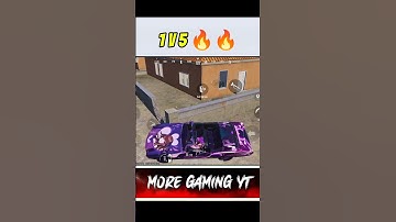 🔥 1 v 5 clutch #pubg #shorts #pubgmobile #gaming