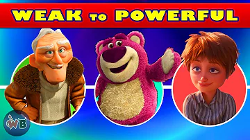 Pixar Villains: Weak to Powerful 💪