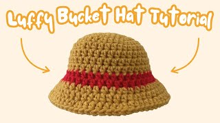 How to Crochet a Baby Luffy Bucket Hat | One Piece Crochet Tutorial