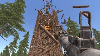 Survival Simulator | Construction stability test with Rocket Launcher screenshot 1