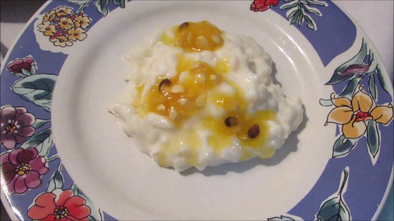 CULINÁRIA RECEITA DE ARROZ DOCE COM CALDA DE MARACUJÁ! (SWEET RICE)