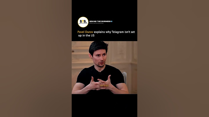 Pavel Durov explains why Telagram isn’t set
