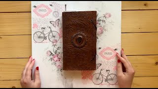 ASMR | Vintage Journal With Me Ep3 | Creative Daily Journal Session | No Talking/No Music