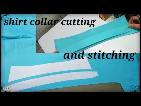 How to men&rsquo;s shirt collar ✂ cutting and stitching easy way  // ALmakefashion //