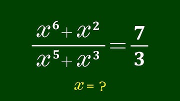 A Nice Algebra Problem | Math Olympiad x = ?