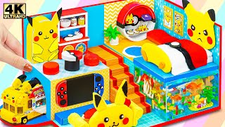 Building Miniature Amazing Pikachu House & DIY Mini LEGO Aquarium from Cardboard, Clay Polymer ❤️