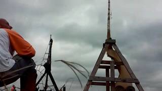 Slomo Of Our Second Chunk At The Route 66 Punkin Chunkin Catapult Tournament 101516.