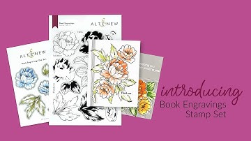 Gorgeous Book Engravings Floral Stamps for Card Making