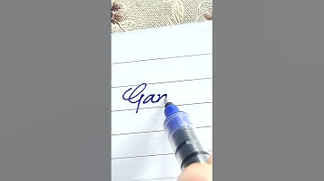 Ganga - Beautiful name in Cursive writing | Cursive writing for beginners | #shorts