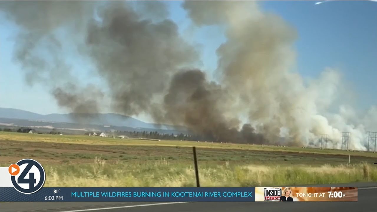 Brush fire near Colbert now 80 percent mopped up - YouTube