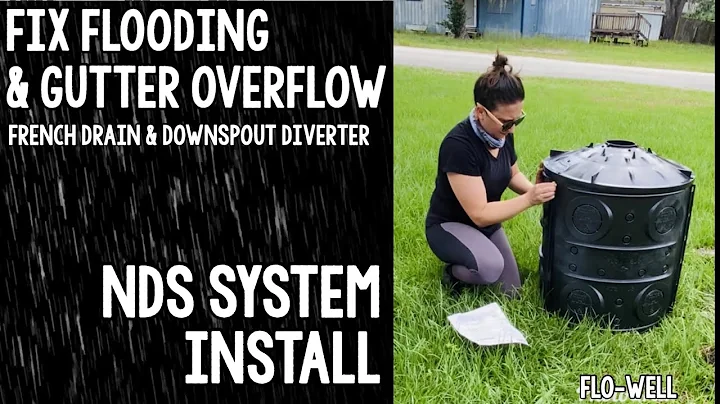 NDS System Install: Fixing gutter downspout overflow & flooding - french drain and dry well
