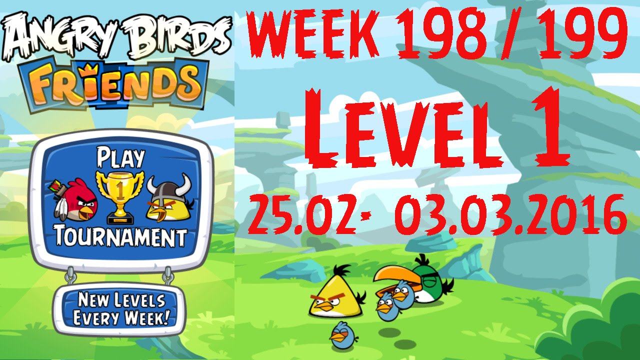 Angry Birds Friends Weekly Tournament  Week 198 LEVEL 1 3 Stars Top 10 194370 Points