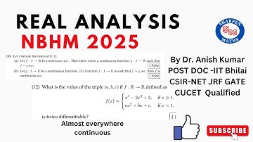 NBHM 2025 Real analysis solution || almost everywhere continuous function