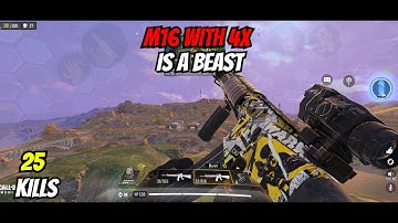 #GHOST *25 KILLS* M16 is a amazing weapon | SOLO VS SQUAD | call of duty mobile battle royal