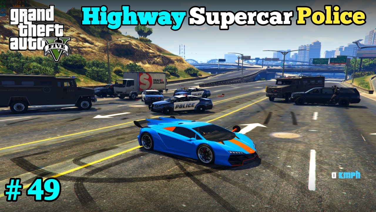 GTA 5 Highway Supercar Police Chase – 5 Star Wanted - YouTube