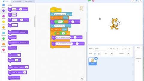 A conversation in Scratch - chatting with the sprite