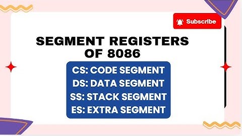 Segment Registers of 8086 Microprocessor