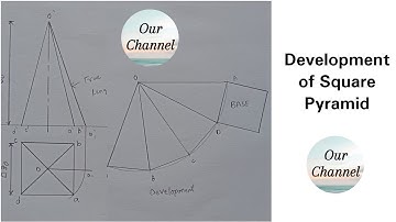 Development of Square Pyramid | Engineering Drawing | Development of Square Pyramid | True length