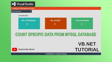 How to count specific data from Mysql Database using VB.Net
