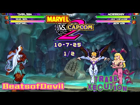 MvC2 BeatsofDevil(Dhalsim/Ironman/Sentinel) vs Trash Xecution(Morrigan/Doctor Doom/IM) 100725 (1/2)