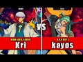 Ggst  kri asuka vs kayos aba  guilty gear strive high level gameplay