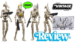 Star Wars The Vintage Collection Battle Droid Army Builder 4 Pack Review