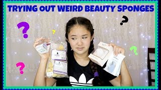 TRYING OUT WEIRD BEAUTY SPONGES