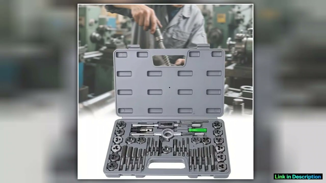 40Pcs Tap Die Set Hand Thread Plug Taps Hand Threading Tool Screw Thread Wrench Dies Kit with Stora