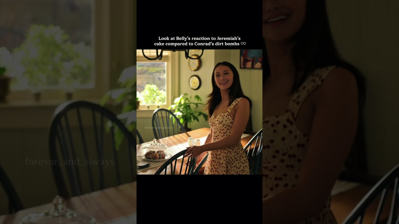 Look at Belly's reaction to Jeremiah's cake compared to Conrad's dirt bombs ❤️♾️