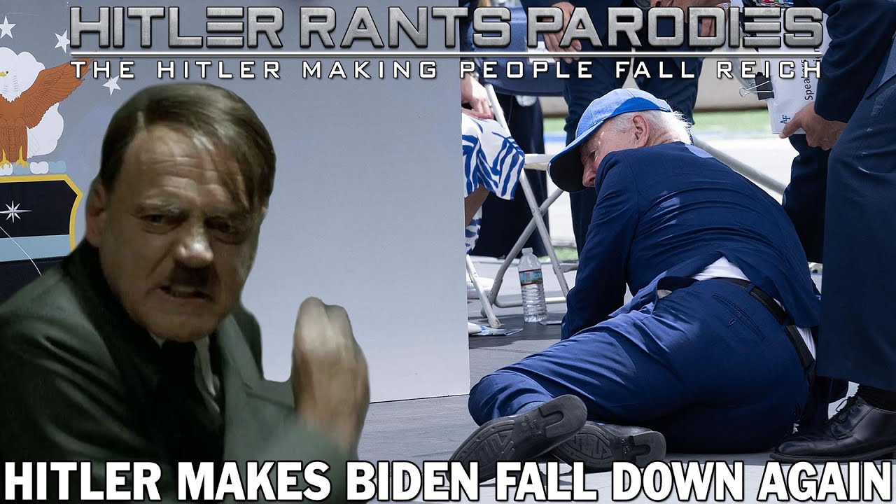 Hitler makes Biden fall down again