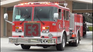Riverside City Fire Dept. Engine 3 Responding