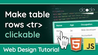 Make your table rows clickable (with a link)  Web Design Tutorial