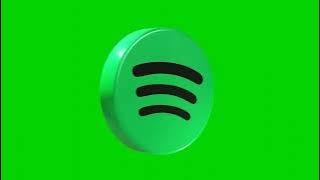Spotify Logo 3D | Green Screen Background Video