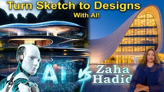 Turning Zaha Hadid's Sketches to Designs! Can AI replace Architects?