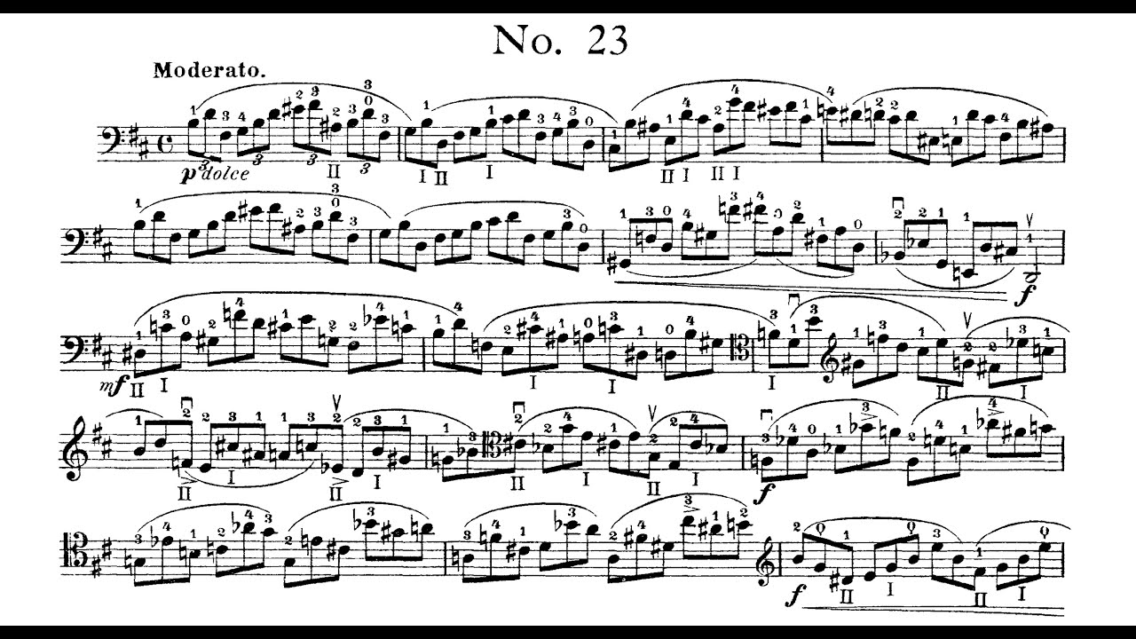 David Popper - Op.73, Étude No.23 Hohe Schule des Violoncello-Spiels David Popper - Op.73, Étude No.23 Hohe Schule des Violoncello-Spiels