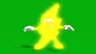 Lightning Green Screen | 3D Lightning Bolt Mascot | Glowing Animation Effects