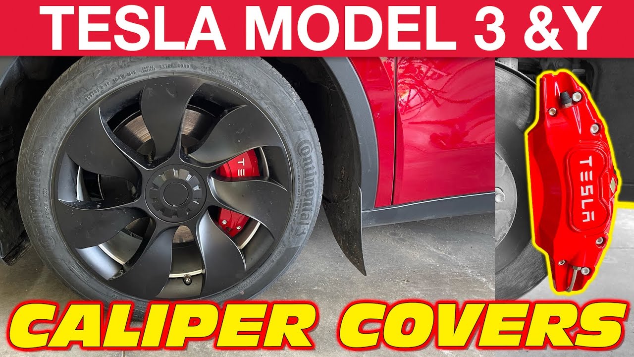 4pc For Tesla Model 3 Brake Caliper Covers Front Rear Large For 18 19  Wheels