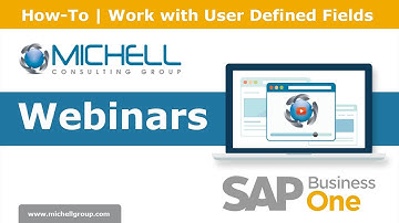 How-To | Work with User Defined Fields in SAP Business One