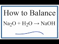 Balancing Sodium Reactions and Concepts