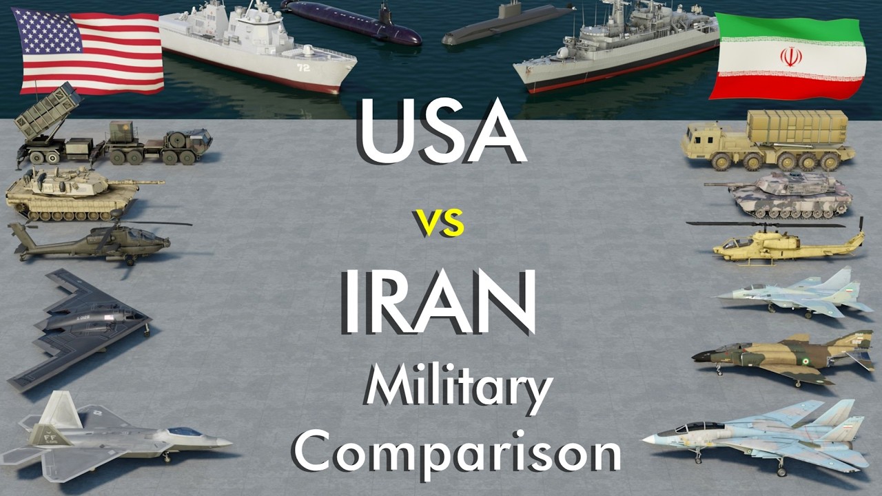 USA vs IRAN Complete Military Comparison 2026 (Air, Land, Sea)