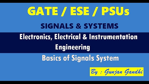 Signals Systems Lecture-1 for GATE, ESE, PSUs Preparations