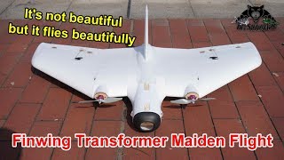 Finwing Transformer Long Range FPV Flying Wing Maiden Flight Testing