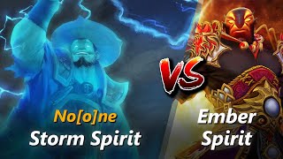 How to Storm Spirit mid vs Ember Spirit (feat. No[o]ne) | First 10 minutes