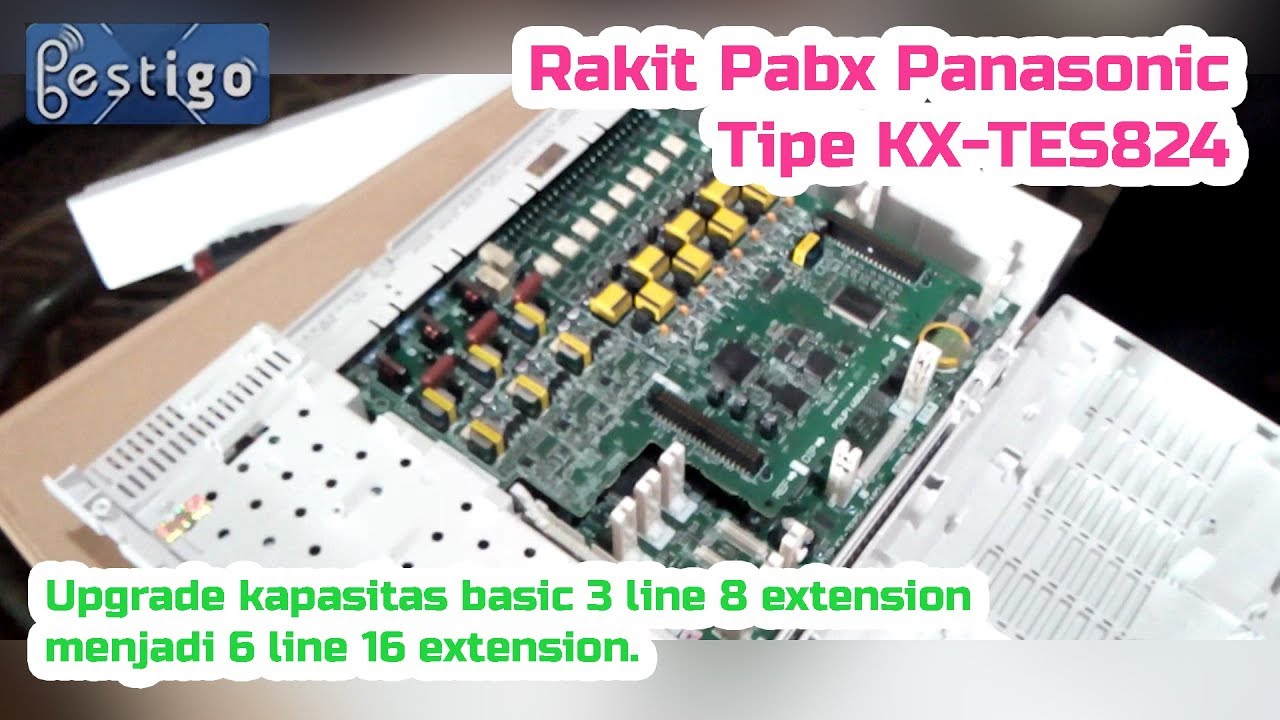 ตู้สาขาโทรศัพท์ panasonic  Update New  Merakit Pabx Panasonic KX-TES824 kapasitas 6 line 16 extension