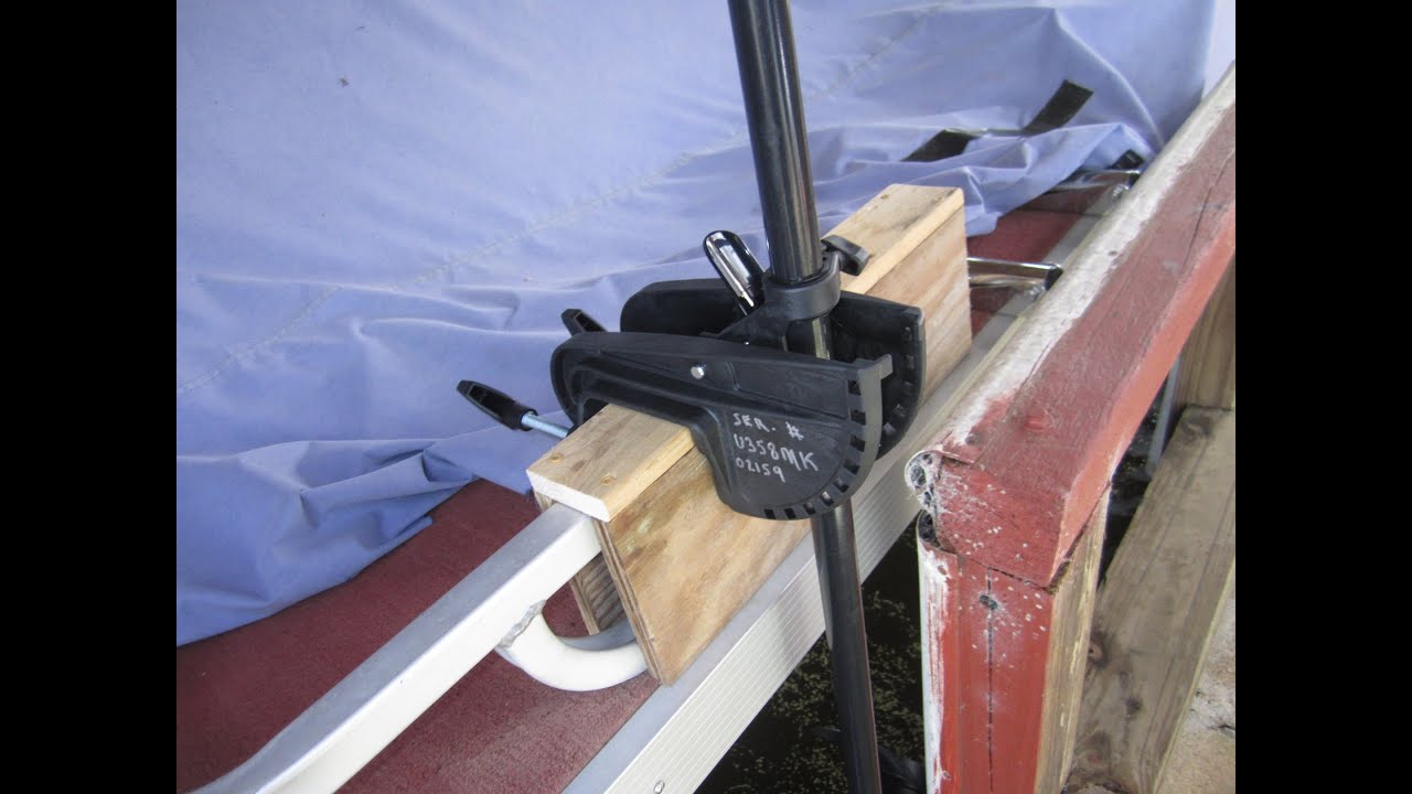 One way to mount a trolling motor on a pontoon boat YouTube