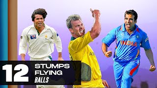 Part 2 - 12 Stumps Flying Crazy Deliveries In Cricket