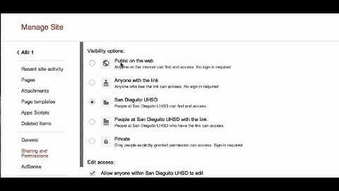 CCA Google Sites: #2 Make Site Private