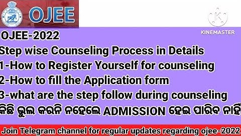 OJEE-2022 STEP BY STEP COUNSELING PROCESS||DOCUMENTS REQUIRED FOR VERIFICATION||FEES STRUCTURE